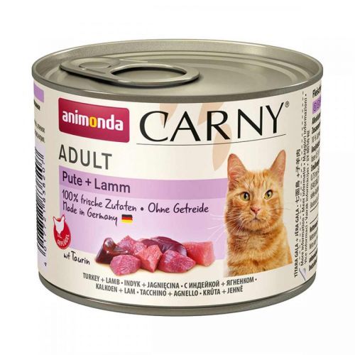 animonda Carny Adult krůtí + jehněčí maso 200g konzervy 6 × 200 g