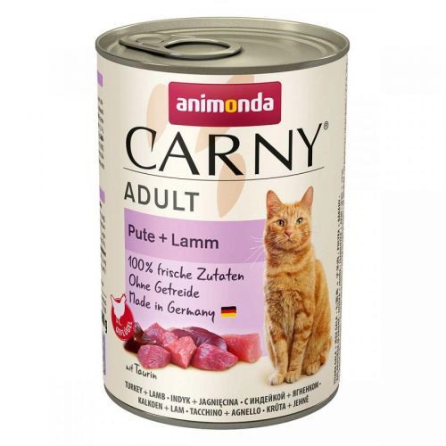 animonda Carny Adult krůtí + jehněčí maso 400g konzervy 6 × 400 g