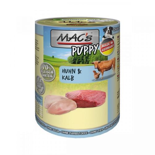 MAC's Dog Puppy, Kuřecí a telecí 6× 400 g