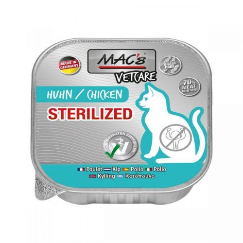 MAC's CAT Vetcare Sterilized kuře 16 × 100 g