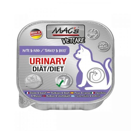 MAC's CAT Vetcare Urinary krůtí a hovězí maso 16 × 100 g