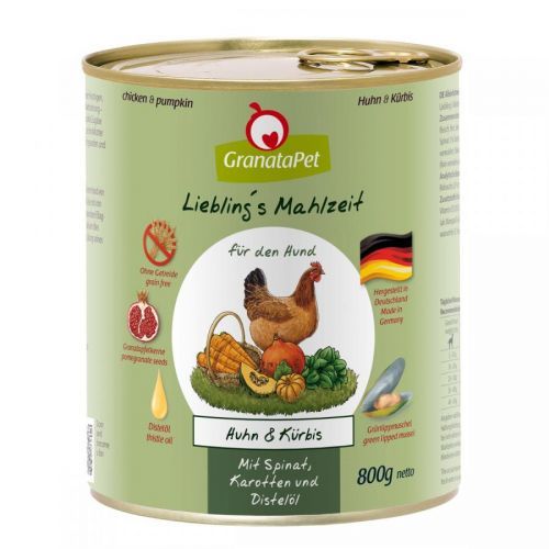 GranataPet Liebling’s Mahlzeit kuřecí maso a dýně 6× 800 g