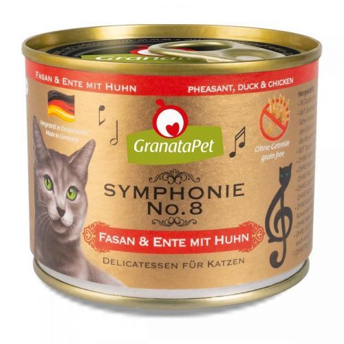 GranataPet Symphonie No. 8 bažant a kachna s kuřetem 6× 200 g