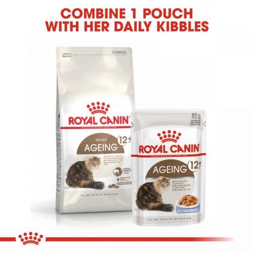 ROYAL CANIN AGEING 12+ granule 4 kg + kapsička 12× 85 g