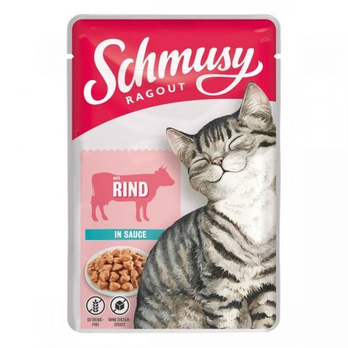 Schmusy ragú s hovězím masem v omáčce 22 × 100 g