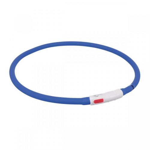Trixie svítící obojek Flash USB XS–XL 70 cm modrá