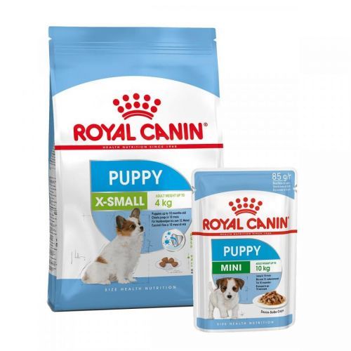 ROYAL CANIN X-Small Puppy 1,5 kg + Mini Puppy v omáčce 12× 85 g
