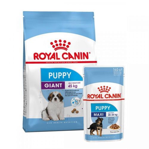 ROYAL CANIN Giant Puppy 3,5 kg + Maxi Puppy v omáčce 10× 140 g