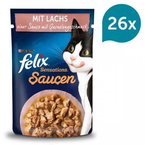 FELIX Sensations Saucen losos s příchutí krevet 26 × 85 g