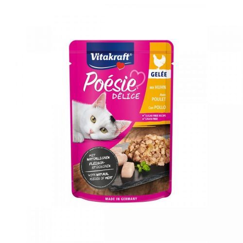 Vitakraft Poésie Délice kuřecí v želé 23 × 85 g