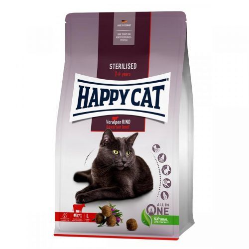 Happy Cat Sterilised Adult hovězí z předhůří Alp 1,3 kg