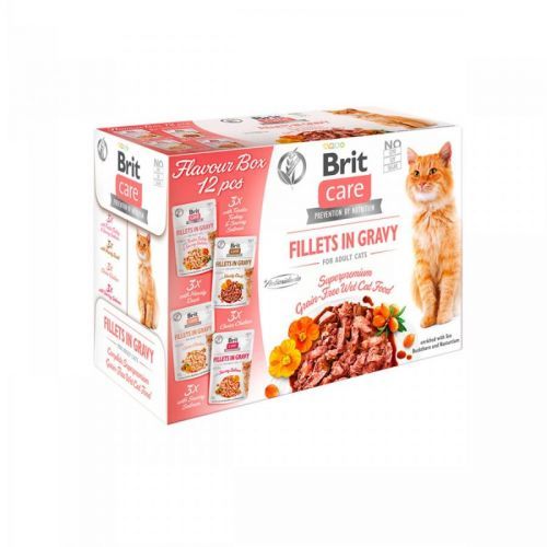 Brit Care Cat Flavour box filety v omáčce 12 × 85 g