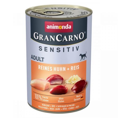 Animonda GranCarno Adult Sensitiv čisté kuřecí maso + rýže 6 × 400 g
