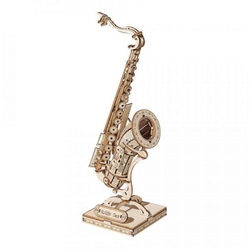 RoboTime dřevěné 3D puzzle Saxofon