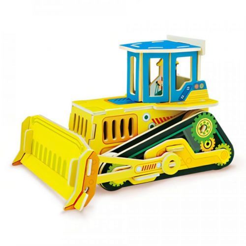 RoboTime dřevěná skládačka Buldozer