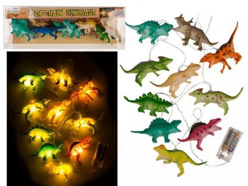 Popron.cz Světelný řetěz, dinosaurus, s 10 LED diodami,