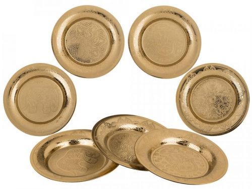 Popron.cz Kovový talíř na šperky zlaté barvy, cca 10 cm,
