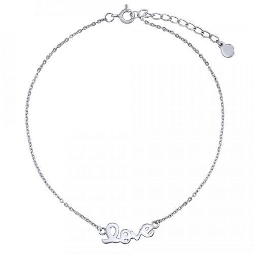 Stříbrný řetízek na nohu Love 23 + 3 cm - ZT201130A