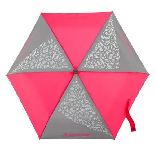 Dětský skládací deštník Step by Step - neonový růžový