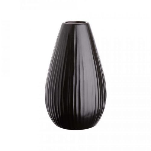 RIFFLE Váza 15,5 cm - černá