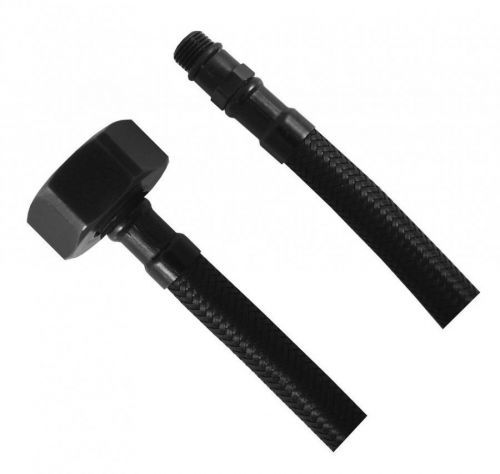 SAPHO Flexibilní nerezová hadice 3/8'xM10, 35 cm, černá 33416