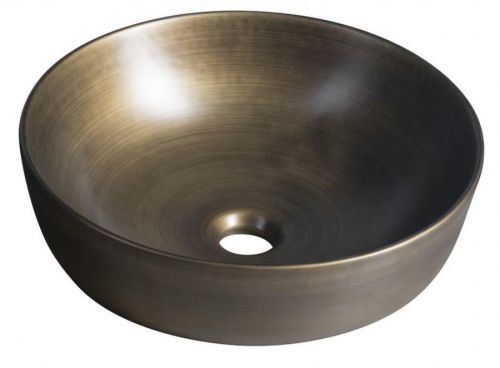 SAPHO PRIORI keramické umyvadlo, průměr 41,5 cm, bronz PI032