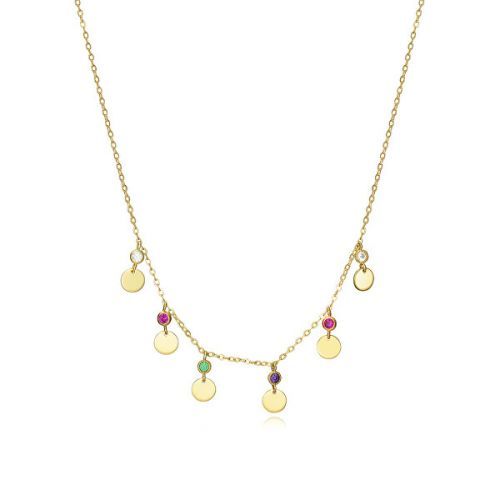 Viceroy Pozlacený náhrdelník s přívěsky Trend 13006C100-59