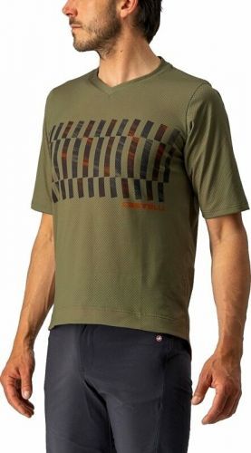 Castelli Trail Tech SS Olive Green/Dark Gray/Orange Rust M