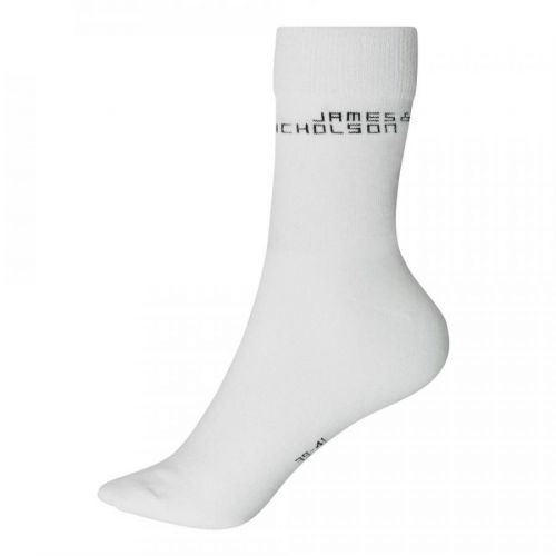 James & Nicholson Vysoké ponožky s biobavlnou 8032 - Bílá | 35-38