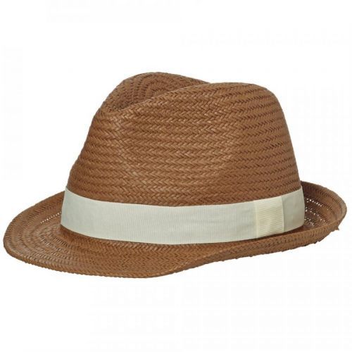 Myrtle Beach Letní klobouk MB6597 - Nugátová / šedo-bílá | S/M