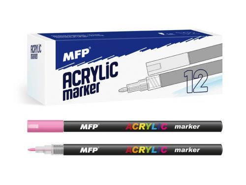 MFP 6410838 Akrylový popisovač 1mm - růžový tmavý