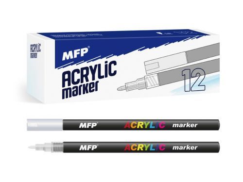 MFP 6410834 Akrylový popisovač 1mm  - stříbrný