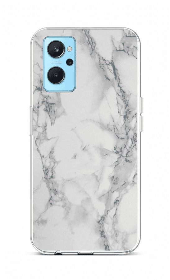 Kryt STYLE TopQ Realme 9i silikon Mramor bílý 71106