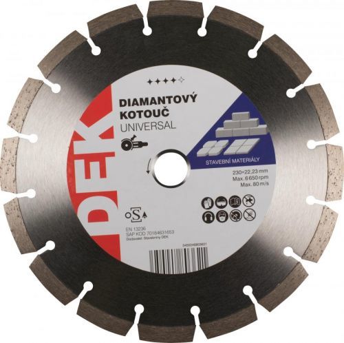 Kotouč řezný DIA DEK UNIVERSAL 230×22,23 mm