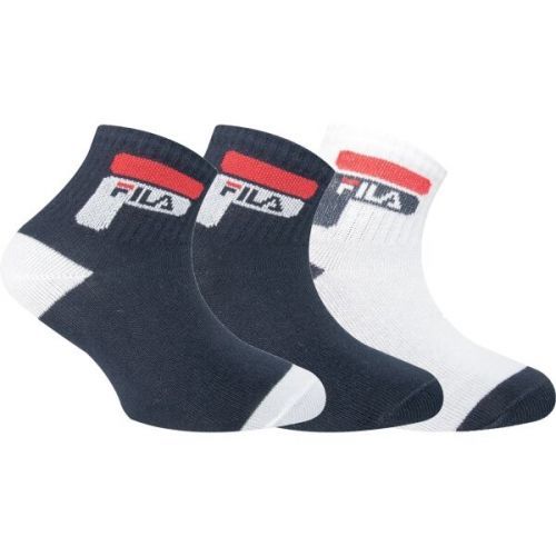 Fila JUNIOR BOY 3P Chlapecké kotníkové ponožky, Černá,Bílá,Červená, velikost 31-34