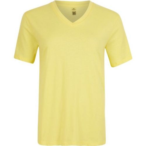 O'Neill ESSENTIALS V-NECK T-SHIRT Dámské tričko, Žlutá, velikost L