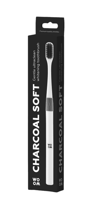 Woom Zubní kartáček CHARCOAL SOFT - černý