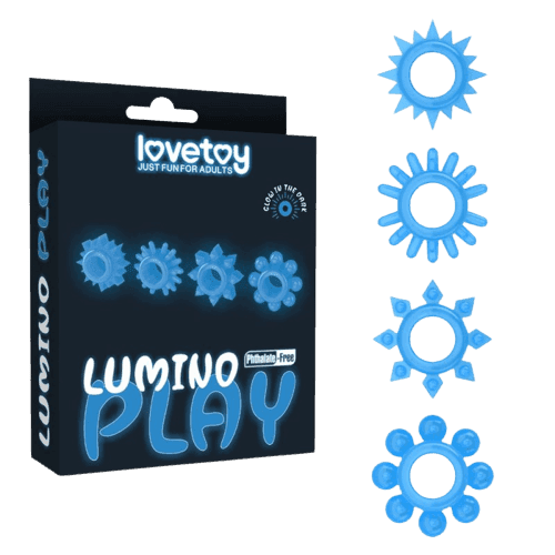 Lovetoy Lumino Play Penis Ring 4 ks