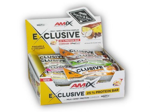 Amix 24x Exclusive Protein Bar 40g Varianta: white chocolate