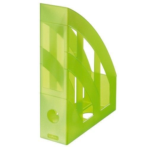 Herlitz Stojan na spisy - box A4 - 7,5 cm - transparentní - zelený - 10653749