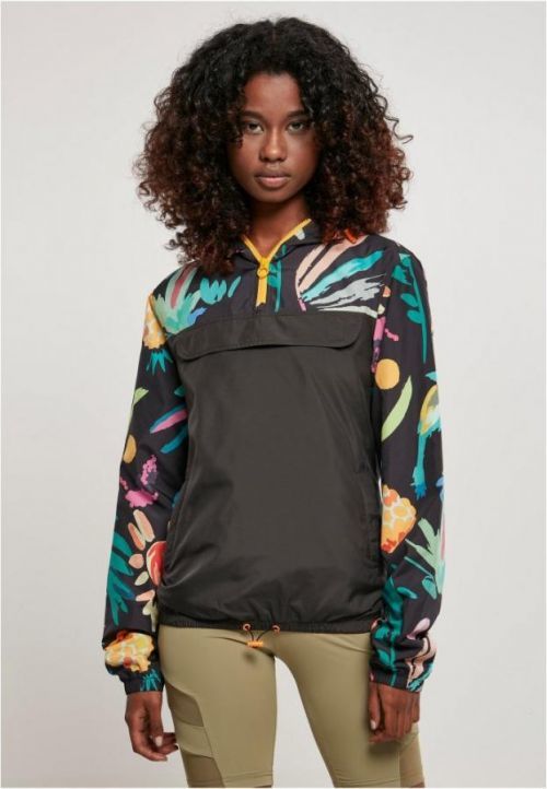 Ladies Mixed Pull Over Jacket - blackfruity L