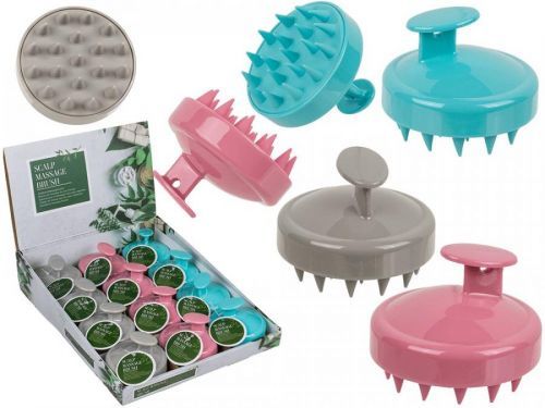 Popron.cz Masážní kartáč na pokožku hlavy, cca 7 x 7 x 5,5 cm,