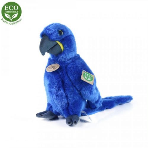 RAPPA Plyšový papoušek modrý Ara Hyacintový stojící 23 cm ECO-FRIENDLY