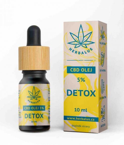 Herbalus CBD olej 5% Detox 10 ml