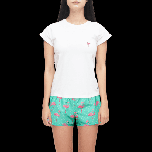 Slippsy Dámské tričko Flamingo bílé /S