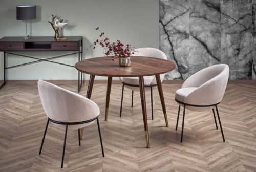 Jídelní stůl DOMENICO ořech / černá Halmar