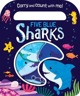 Five Blue Sharks (Button Katie)(Board book)