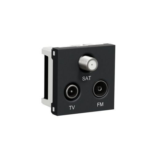 Schneider Electric Unica televizní zásuvka TV+R+SAT individuální antracit NU345054