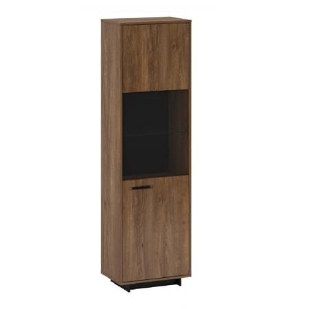 Kondela Vitrína, dub bolzano / černá, pravá, DELIS A2