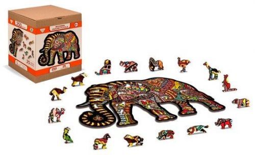 WOODEN CITY Dřevěné puzzle Magický slon 245 dílků EKO
